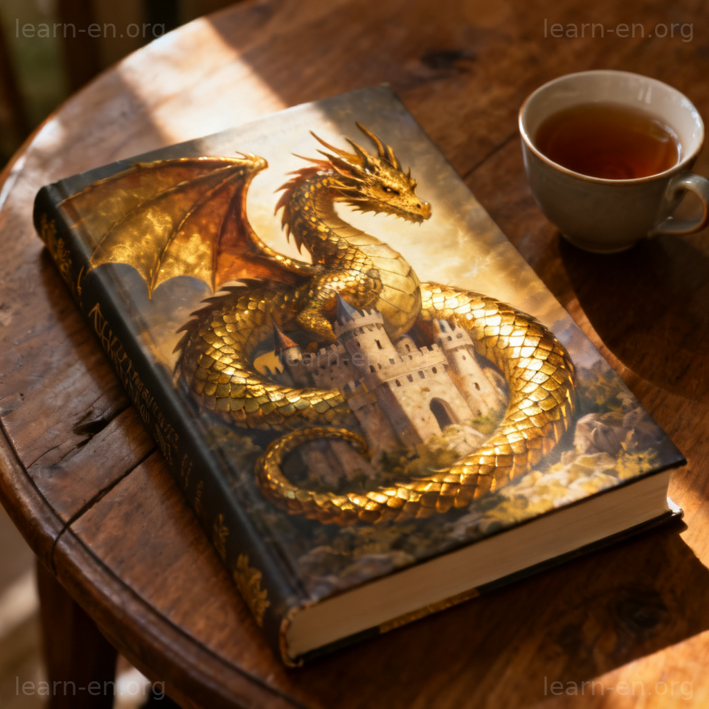 Symbolism in art: dragon symbolizing power and protection on book cover.