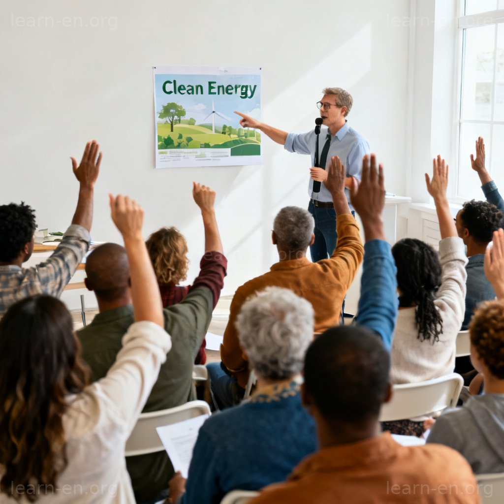 Sympathetic scene depicting group support and agreement for a cause.