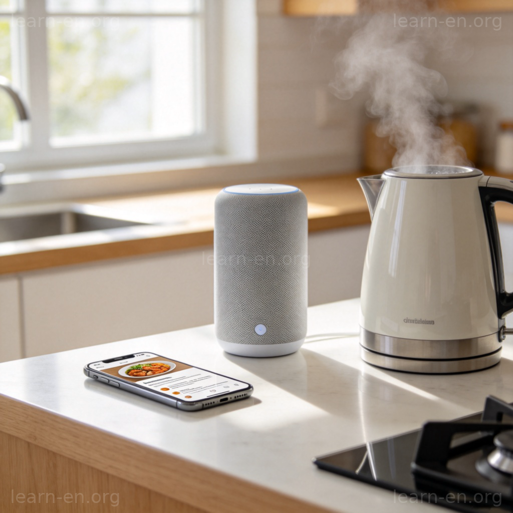 Technology in daily life with smartphone and smart speaker
