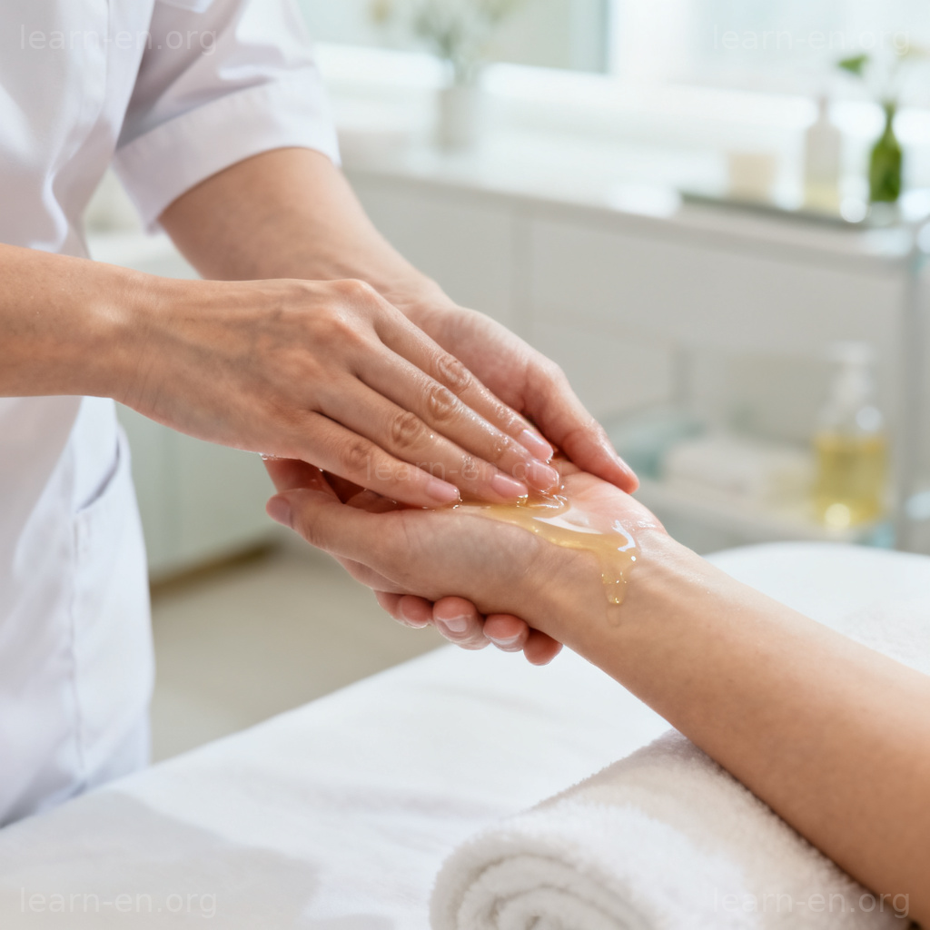 Close-up of hand massage therapy in serene wellness center