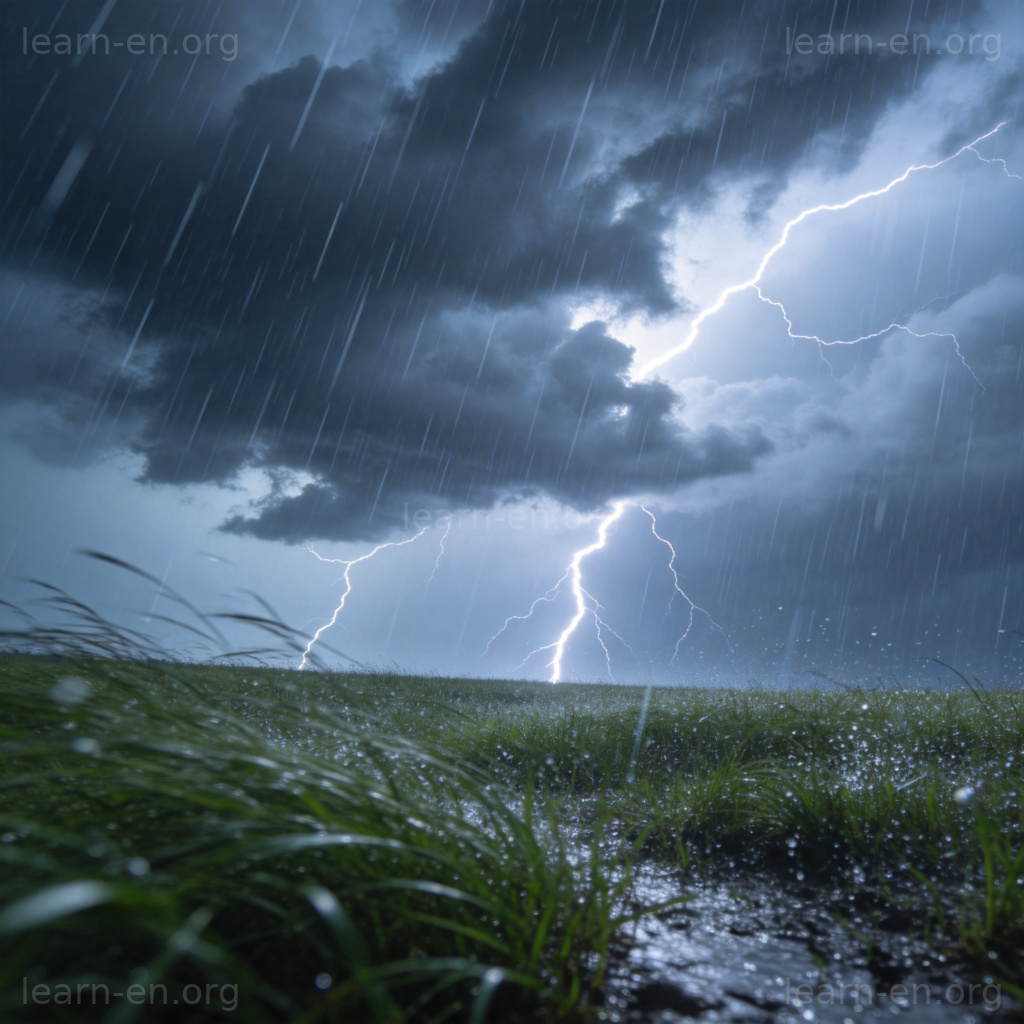 Thunderstorm 雷暴图解：乌云密布、电闪雷鸣的暴风雨场景