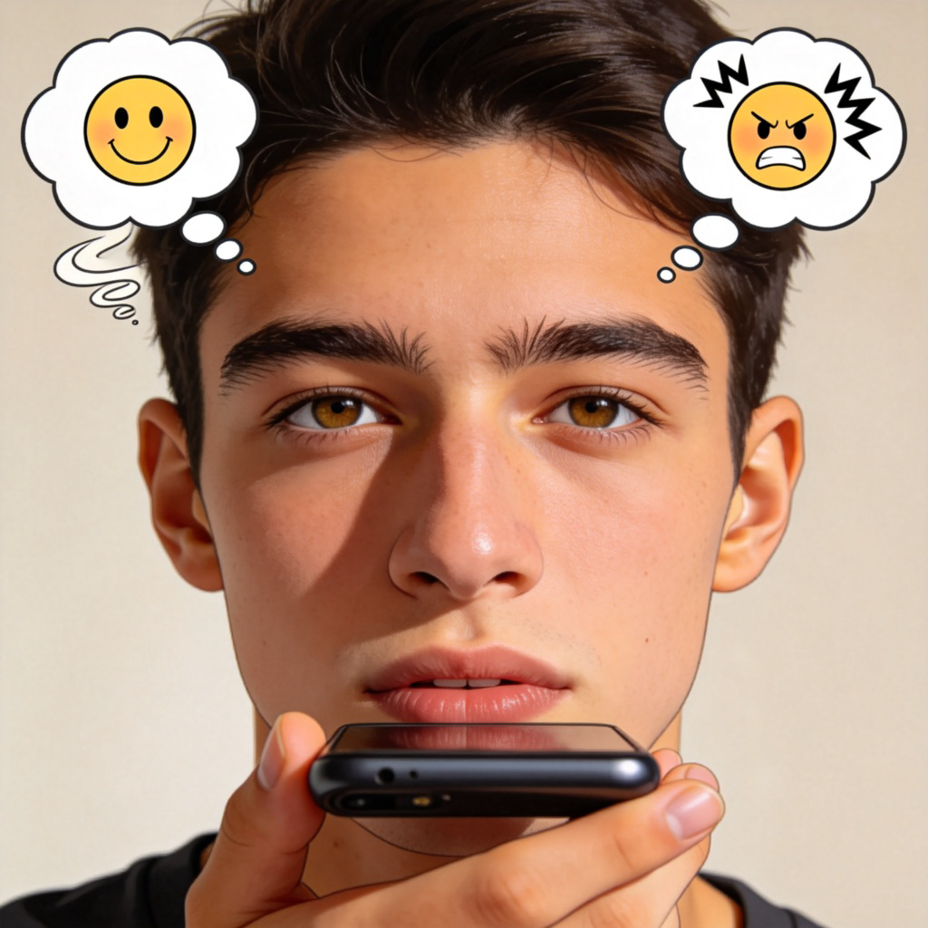 tone语气图解：人物面部表情与不同情绪气泡对比