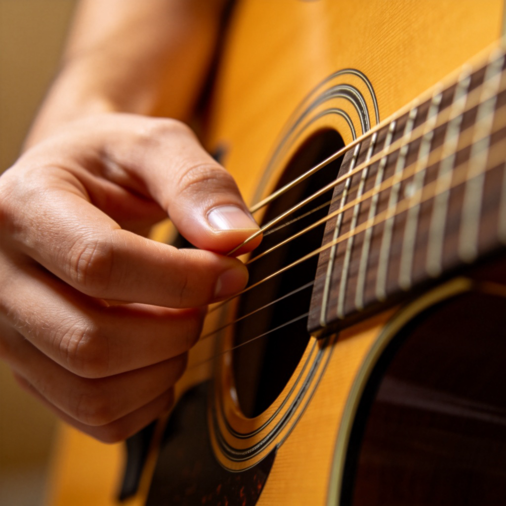 tone音调图解：吉他弦振动特写展示声音品质