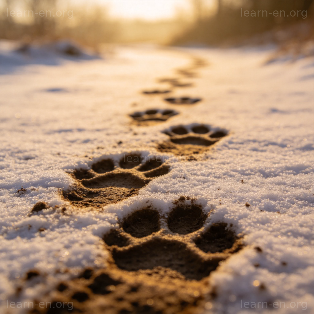 Trail as following behind child walking on park path