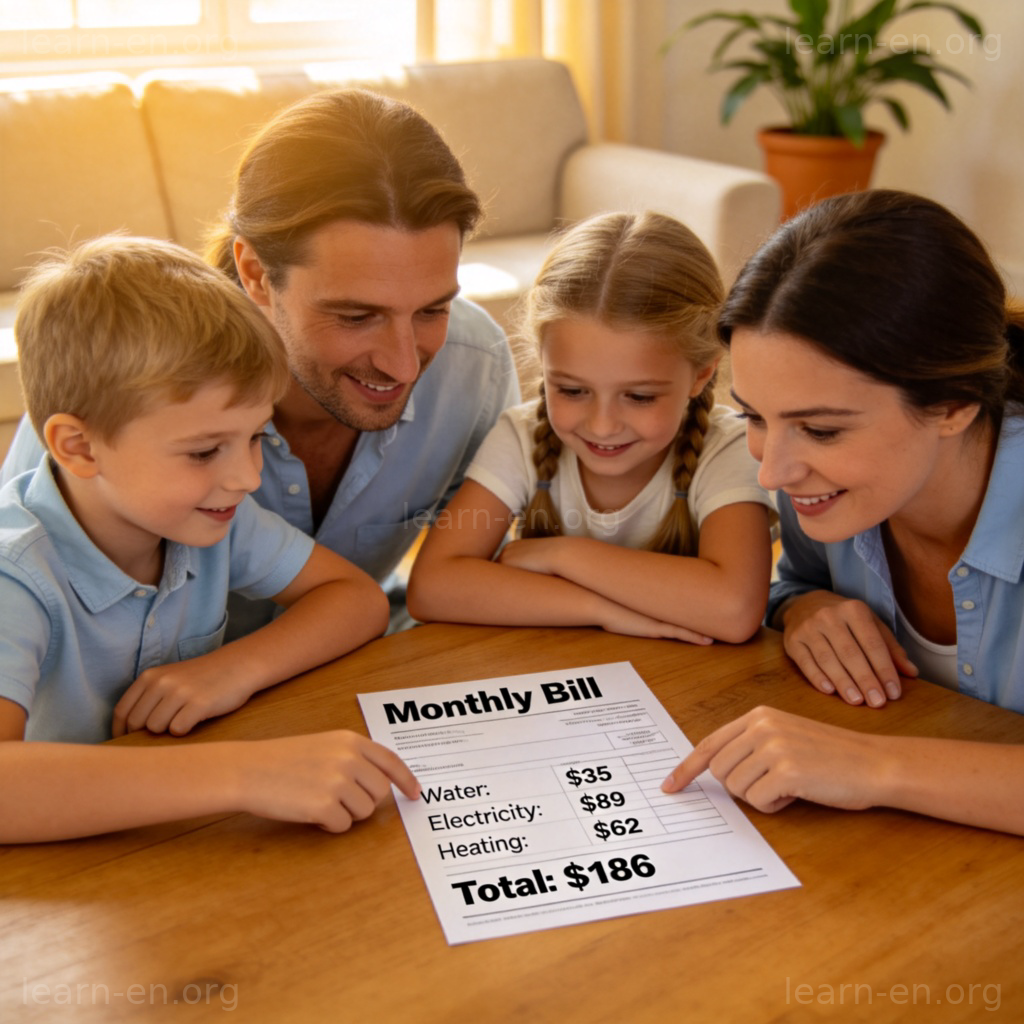 Utilities 图解：家庭查看水电煤气账单的场景