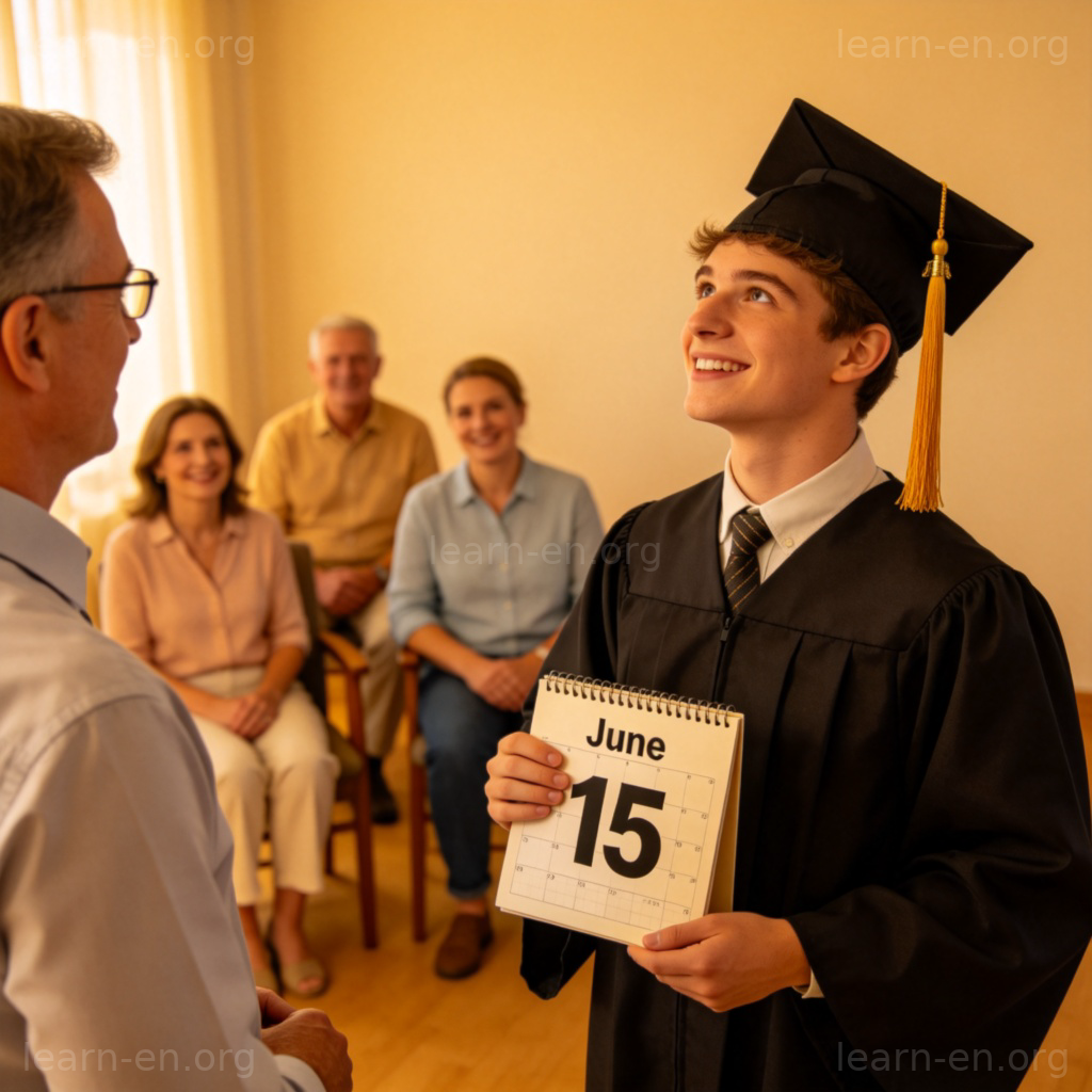 When is the graduation ceremony? 毕业典礼时间询问场景图解