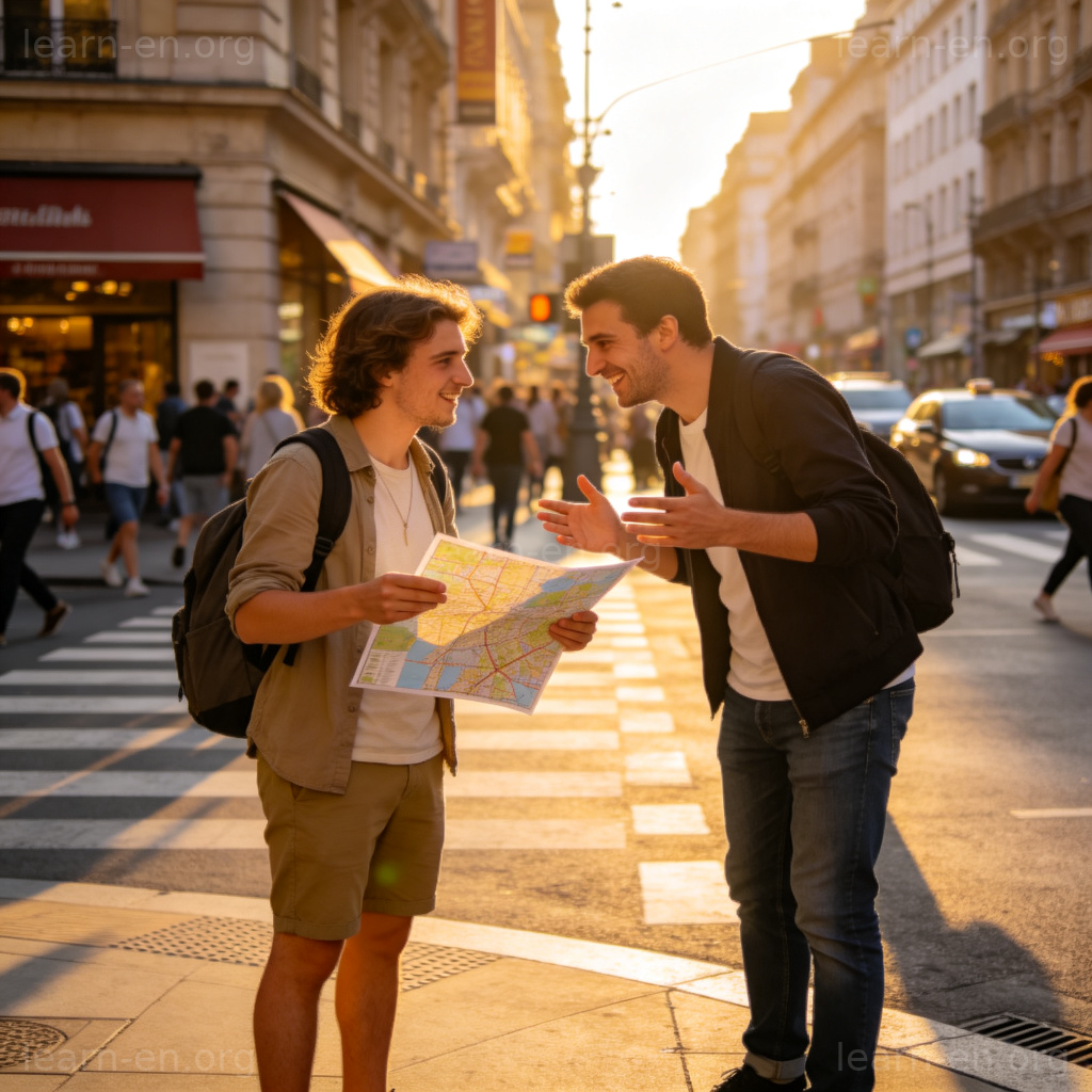 Where is the nearest subway station 问路场景图解：游客向当地人询问地铁站
