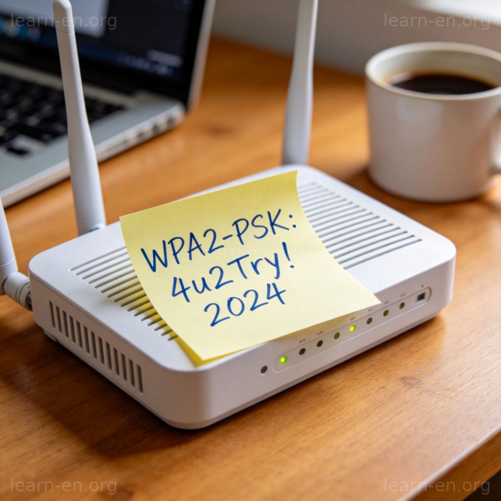 Wi-Fi password 图解：贴在路由器上的手写密码便签