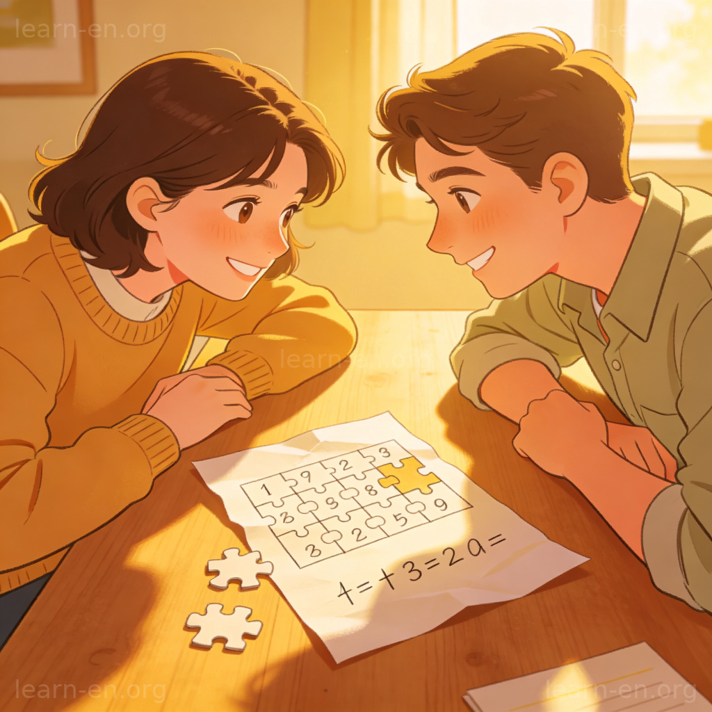 work out 解决含义图解：朋友协作解题场景